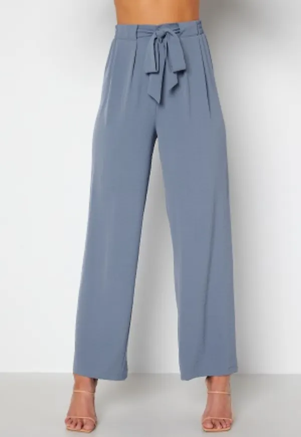 BUBBLEROOM Yohana wide pants Dusty blue XS
