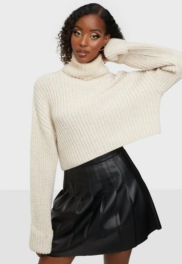 NLY Trend Pleated Pu Skirt Minikjolar