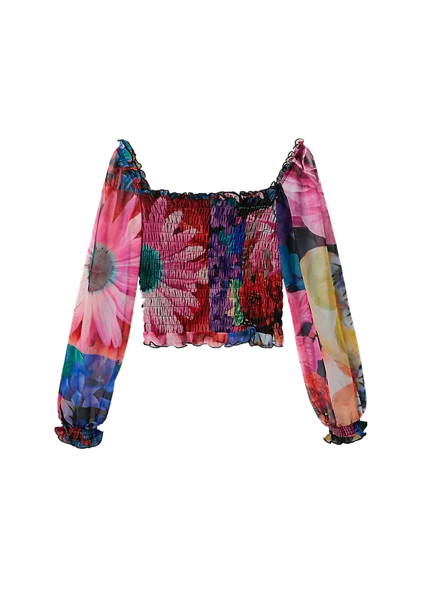 Desigual - Topp TS_Lila - Multi