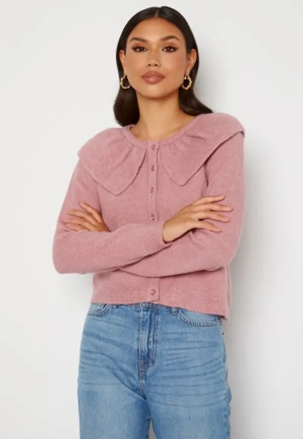 JDY Camille Collar Cardigan Cashmere Rose XL