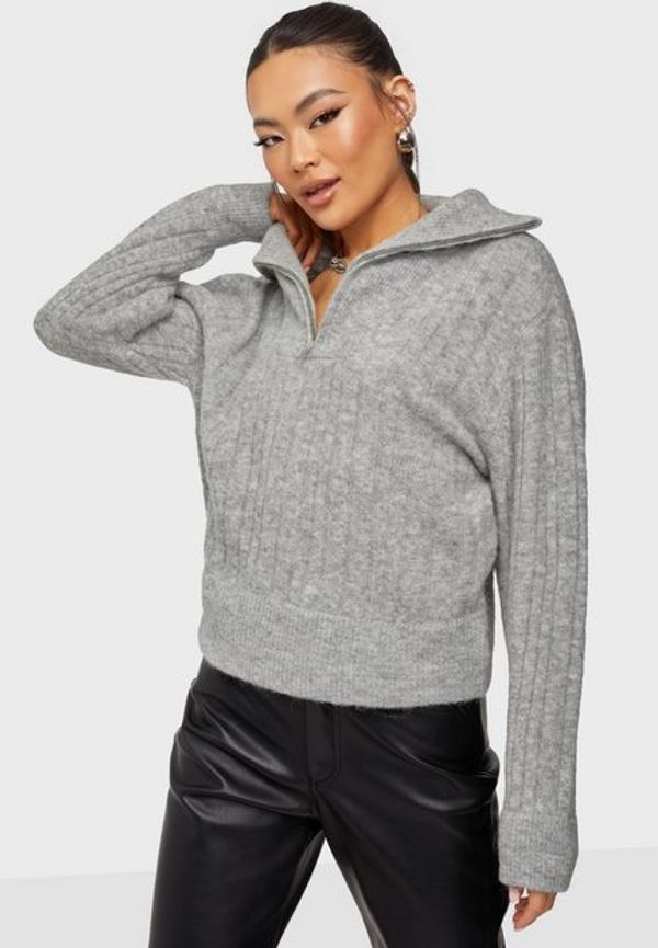 Gestuz AlphaGZ R zipper pullover NOOS Stickade tröjor Grey