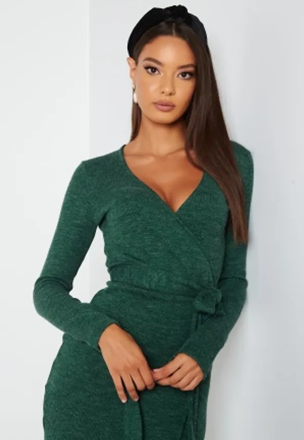 BUBBLEROOM Tasha fine knitted dress Green M