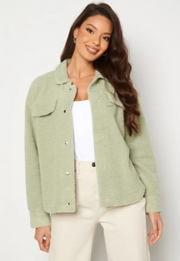 Pieces Carmello Teddy Jacket Desert Sage XL