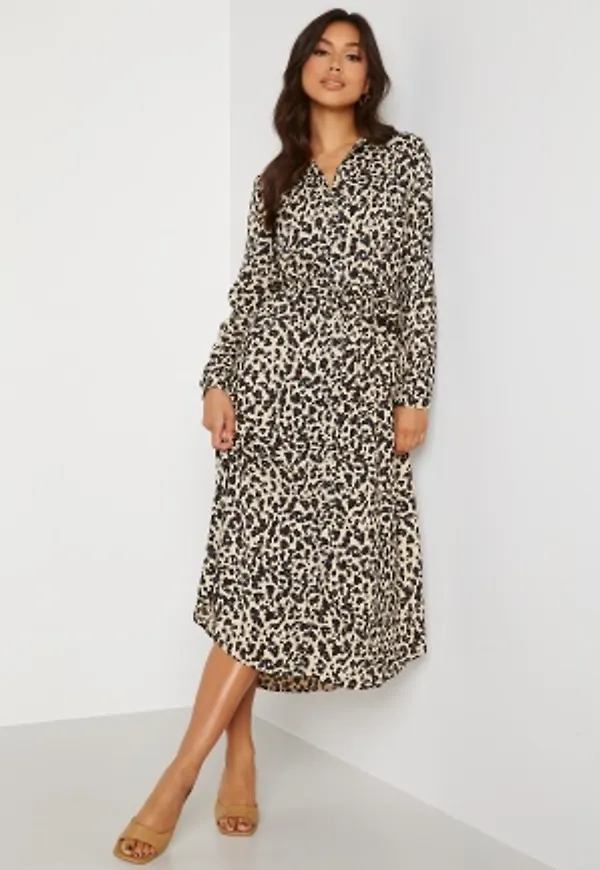 ONLY Gerry L/S Shirt Dress Pumice Stone XS