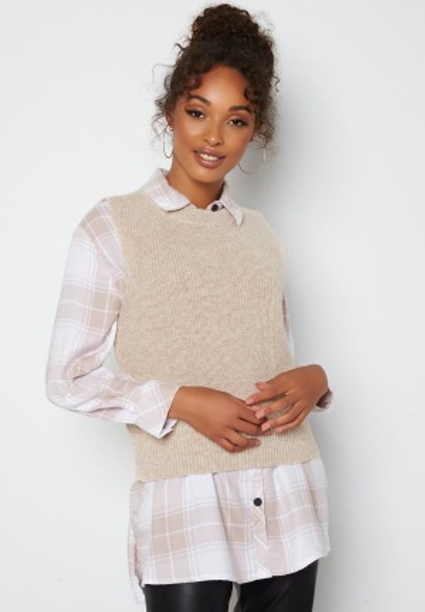 ONLY Paris Life Vest Knit Pumice Stone L