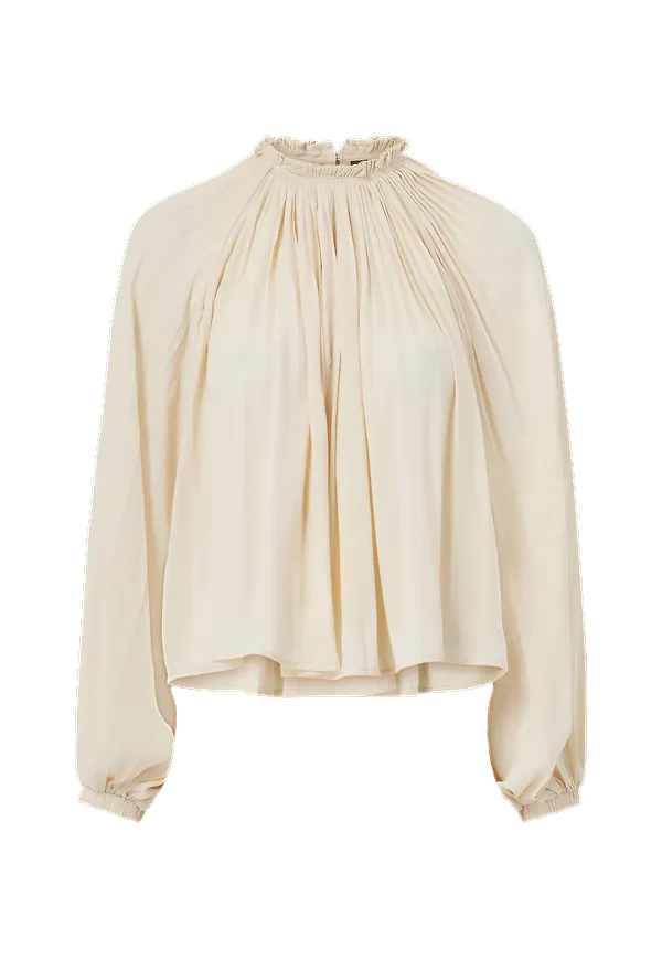Y.A.S - Blus yasRisma LS Top - Beige