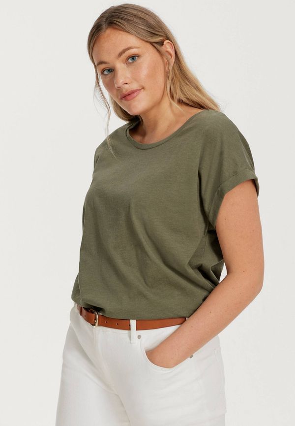 Zizzi - Topp vmKatja S/S T-shirt - Grön