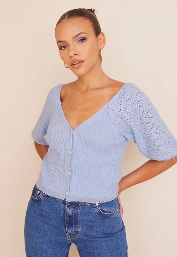 Only Onlpriscilla Life 2/4 Cardigan Knt Cardigans Cashmere Blue