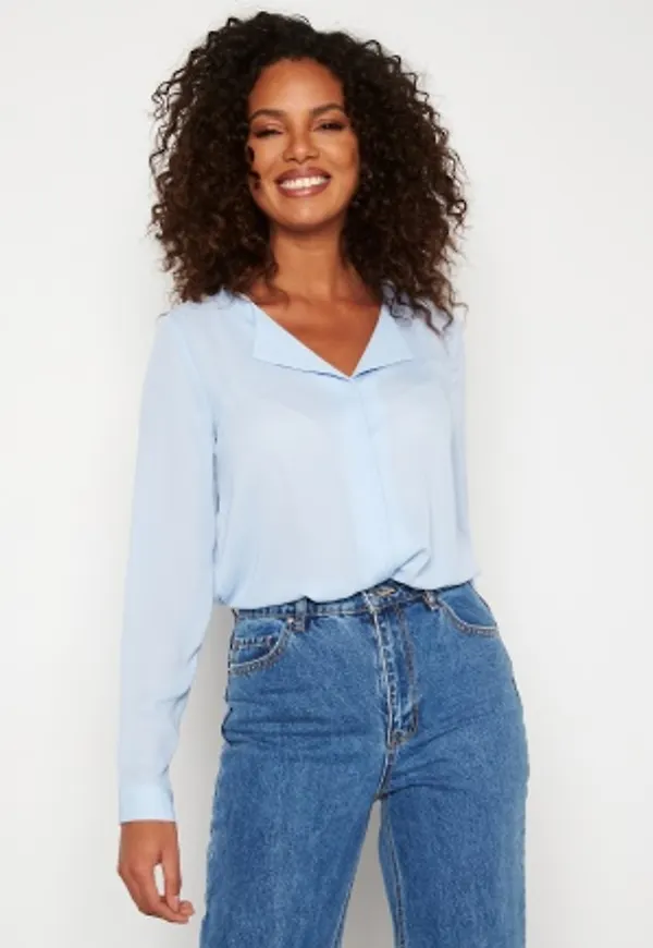 VILA Lucy L/S Shirt Kentucky Blue L