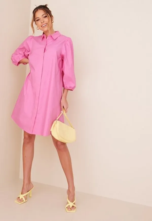 MOSS COPENHAGEN Petronia 3/4 Shirt Dress Långärmade klänningar