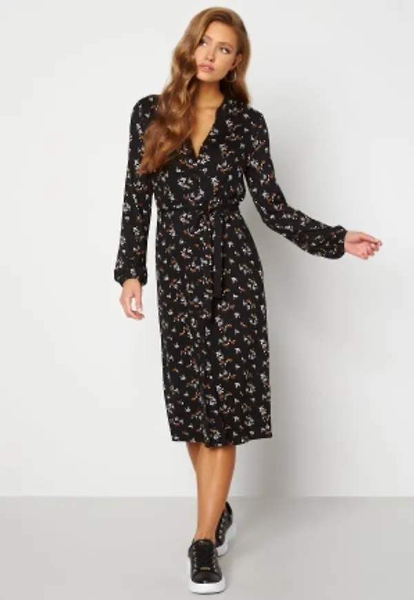 Happy Holly Milly midi dress Black / Floral 52/54