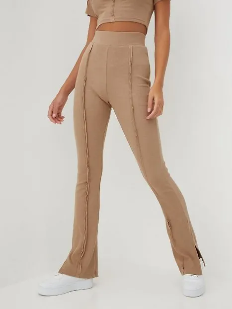 Public Desire Seam Detail Split Hem Trouser Mjukisbyxor