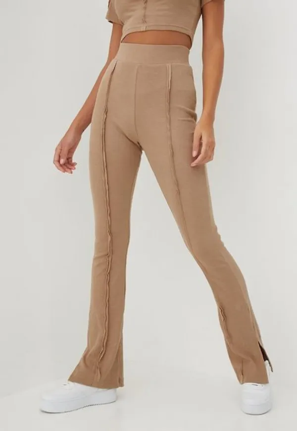 Public Desire Seam Detail Split Hem Trouser Mjukisbyxor