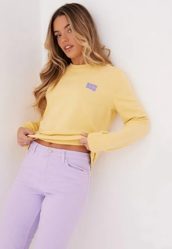 Only Onlweekday L/S O-Neck Box Swt Sweatshirts Straw Sunday
