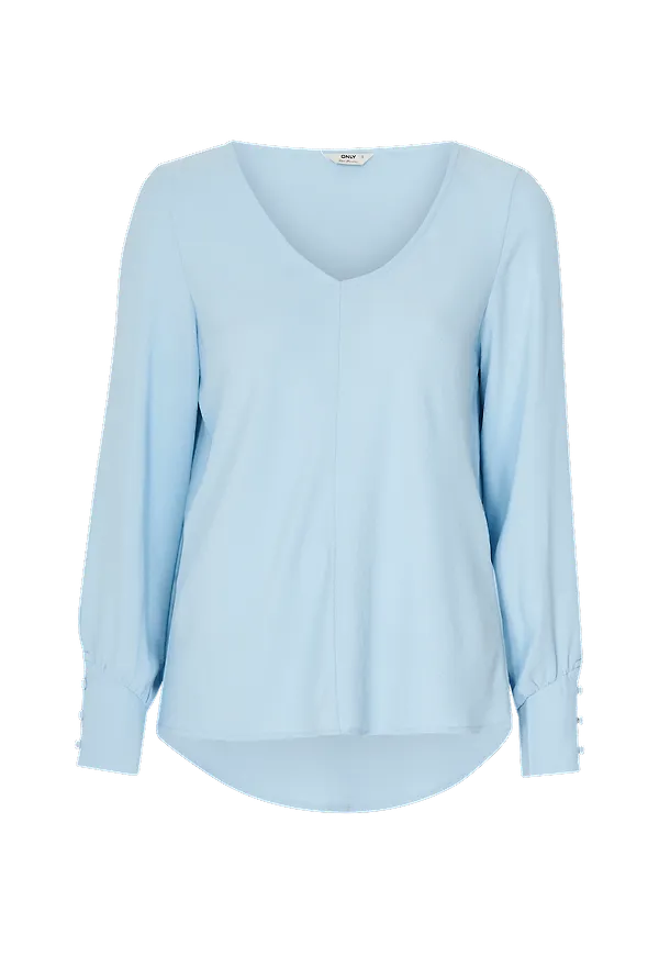 Only - Blus onlMette Uma L/S Top Wvn - Blå