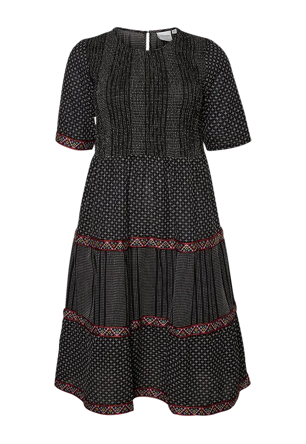 JUNAROSE by VERO MODA - Klänning jrJelis 2/4 Sleeve Midi Dress - Svart