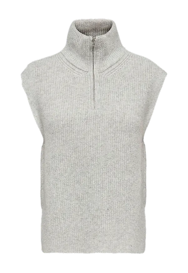 Only - Väst onlTia Life Highneck Vest Knt - Grå