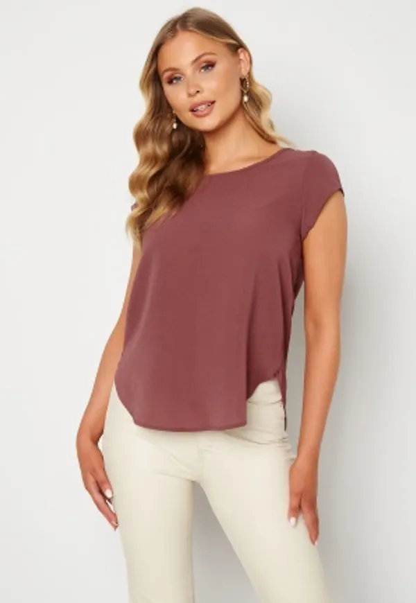 ONLY Vic S/S Solid Top Rose Brown 40