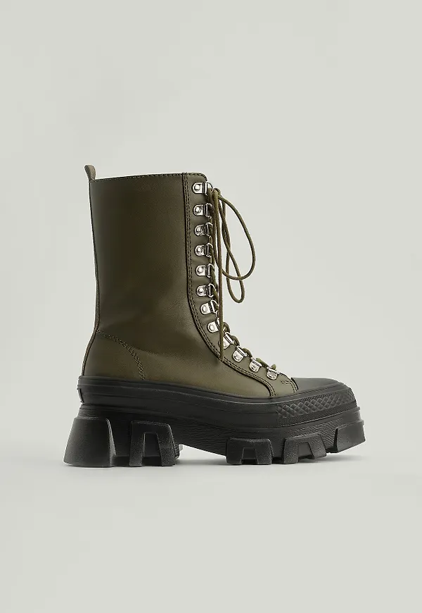 NA-KD Shoes Trekkingboots med plattform - Green