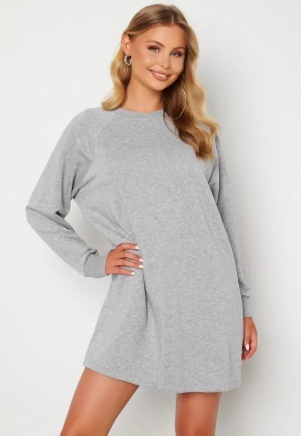 Noisy May Lupa L/S Sweat Dress Ligth Grey Melange M