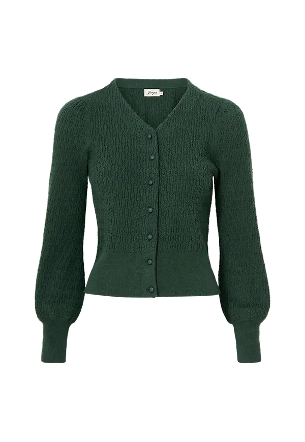 Jumperfabriken - Cardigan Johanna - Grön