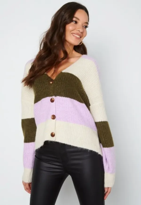 VERO MODA Julie LS V-Neck Cardigan Lightgrey Melange S