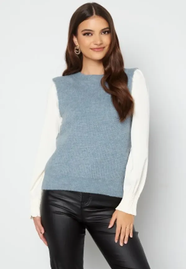 VERO MODA Olina O-Neck Vest Faded Denim XL
