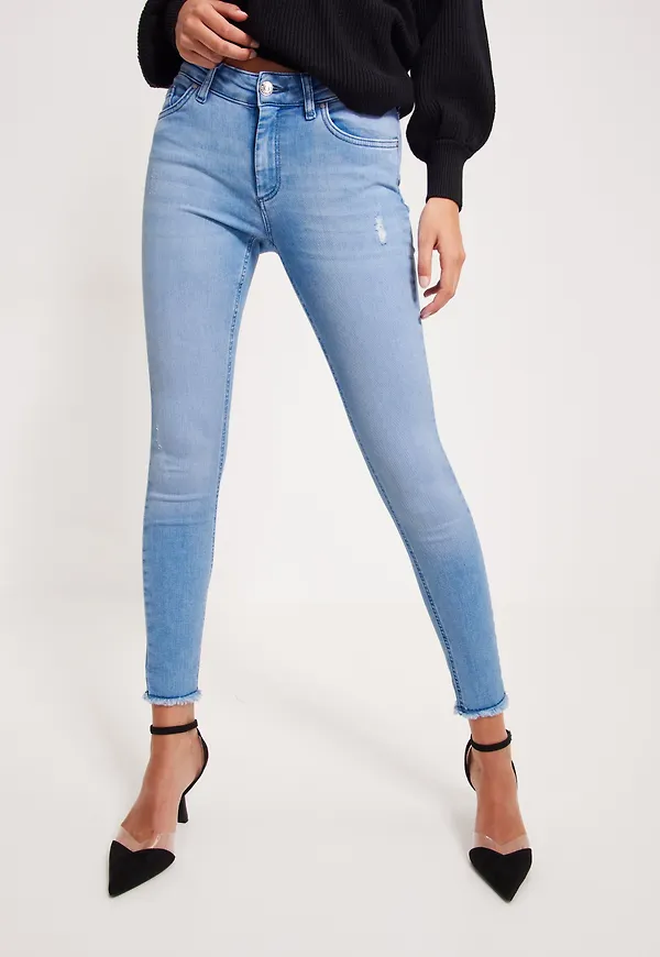 Only - Jeans - Onlblush Life Mid Sk Ak Raw REA4347 - Jeans