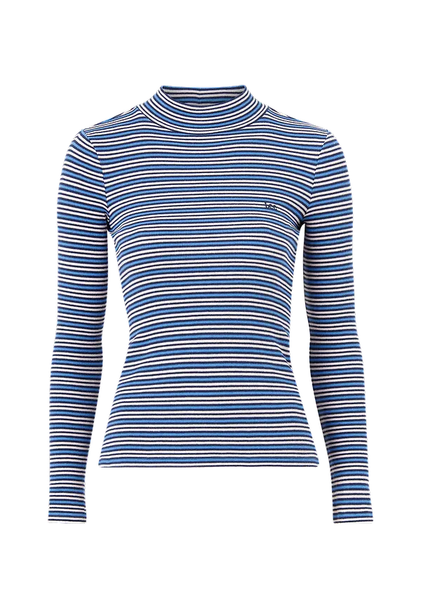 Lee - Topp Ribbed LS Striped Tee - Blå