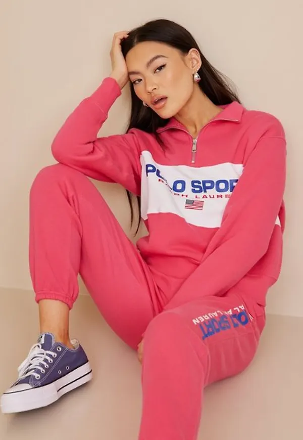 Polo Ralph Lauren Psprt Hzp-Long Sleeve-Sweatshirt Sweatshirts Pink