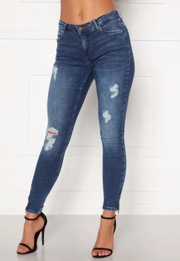 Noisy May Kimmy NW Ankle Jeans Medium Blue Denim 25/30