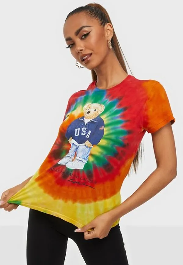 Polo Ralph Lauren Tie Dye Bear-Short Sleeve-T-Shirt T-shirts Multi