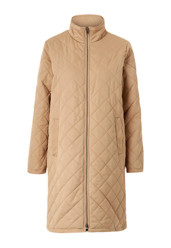 Selected FEMME - Kappa slfFilly Quilted Coat B Noos - Brun