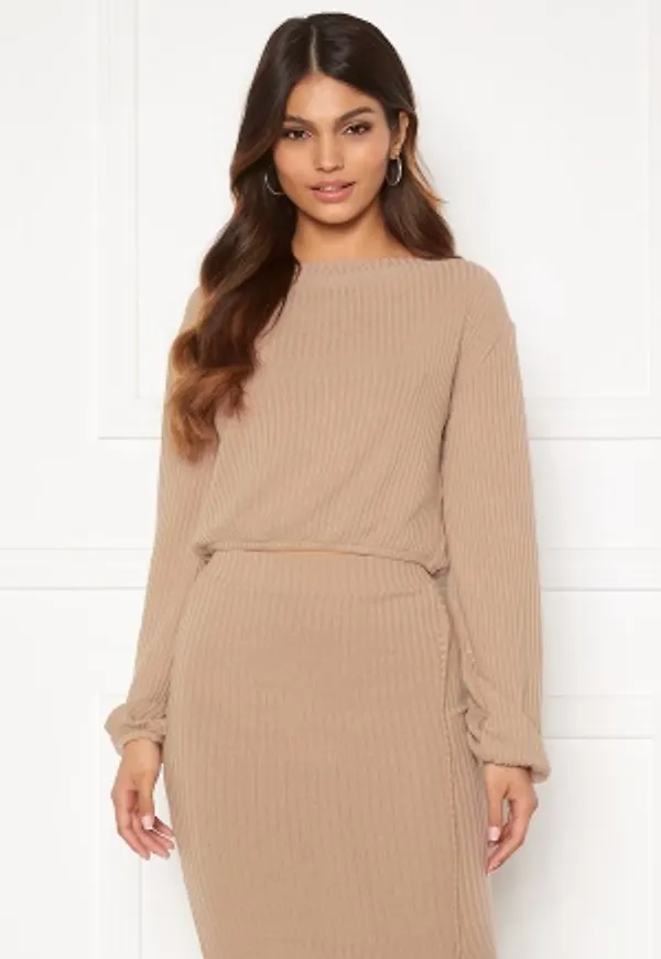 Sara Sieppi x Bubbleroom Boat Neck Rib Top  XL