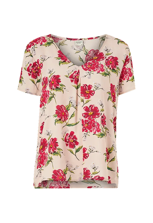 JDY - Blus jdyStarr Life S/S V-neck Top Wvn - Rosa