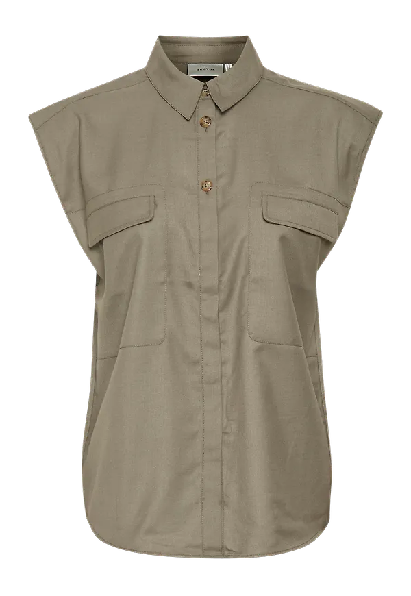 Gestuz - Väst LeejaGZ SL Shirt - Brun