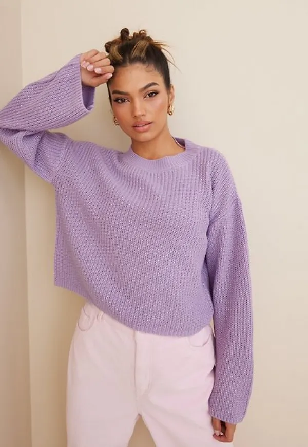 Vero Moda Vmsayla Ls O-Neck Blouse Boo Stickade tröjor Lavendula