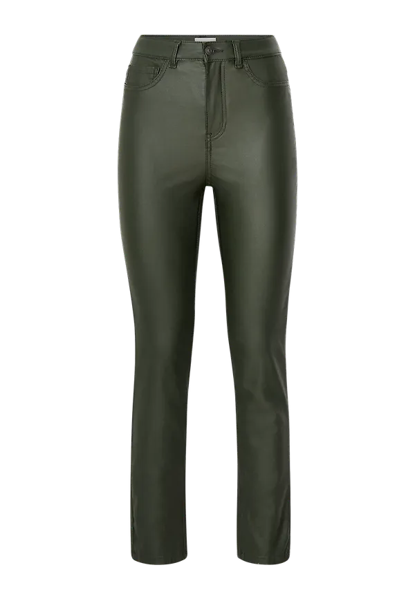Only - Byxor onlEmily-Nya HW Coated Ank - Grå