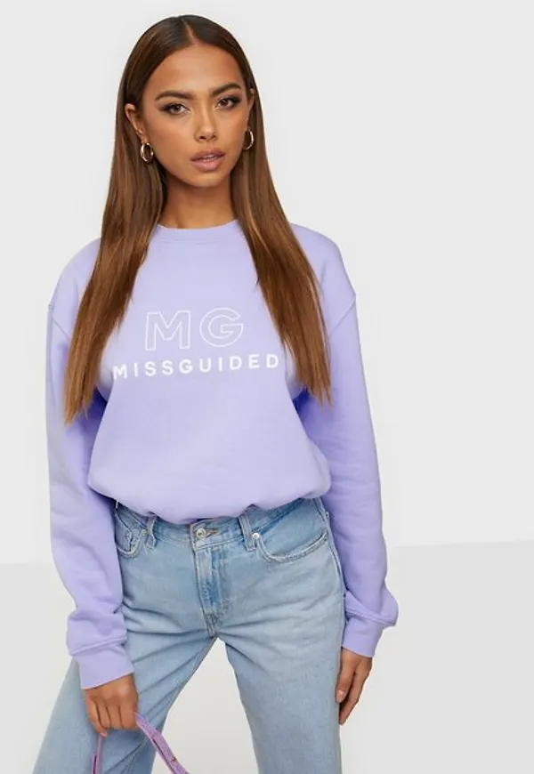 Missguided Large Branded Oversized Top Sweatshirts
