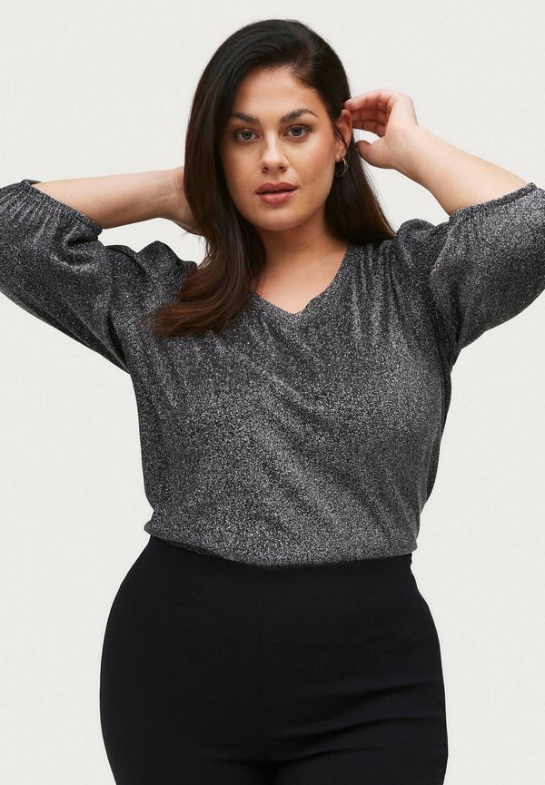Zizzi - Topp mDania 3/4 Blouse - Silver