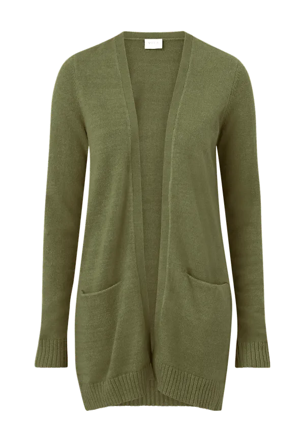 Vila - Cardigan viRil L/S Open Knit - Grön