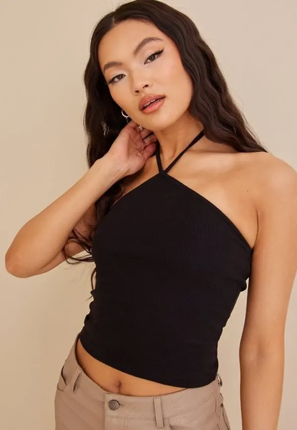 NLY Trend Luxurious Strap Top Linnen Svart