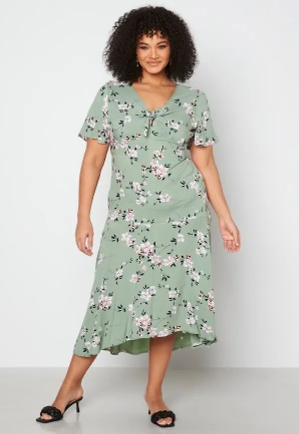 Happy Holly Therese dress Dusty green / Floral 34