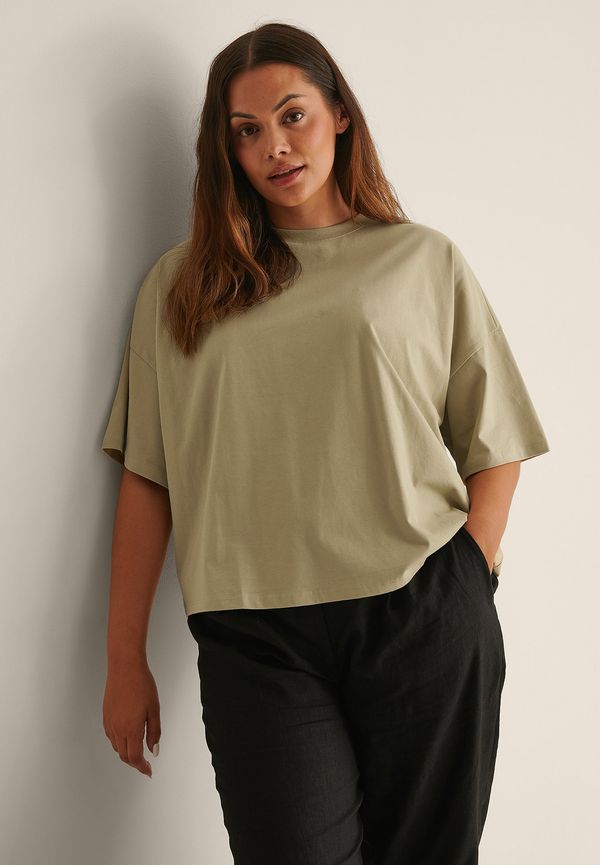 NA-KD Basic Ekologisk oversize t-shirt - Green