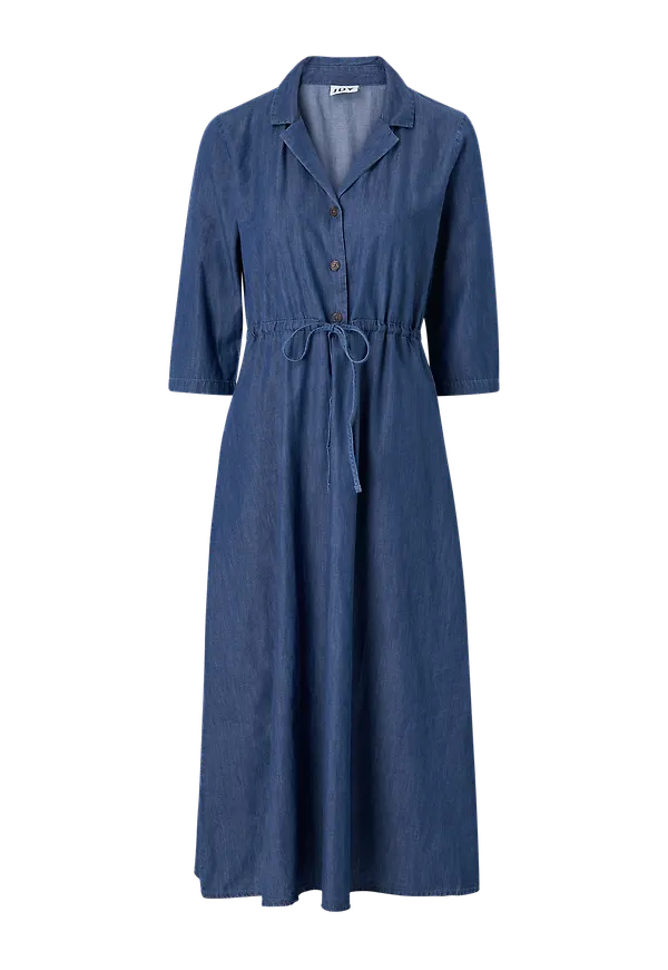 JDY - Skjortklänning jdyEsran 3/4 Mid Calf Dress Wvn - Blå