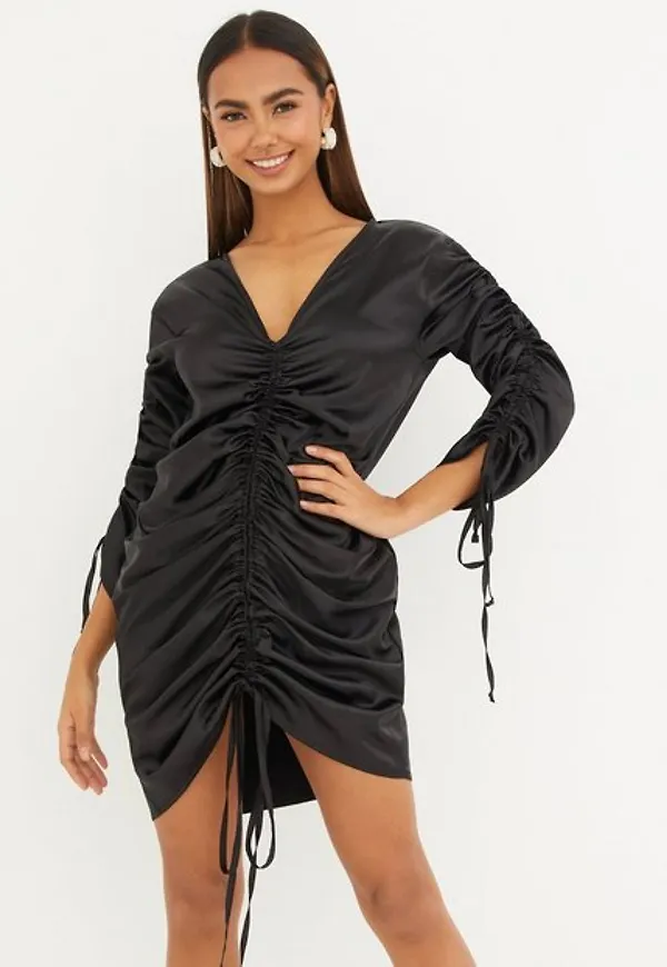 NLY One Drawstring Satin Dress Loose fit