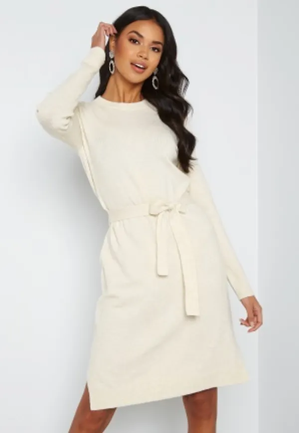 Pieces Cava LS O-Neck Knit Dress Birch S