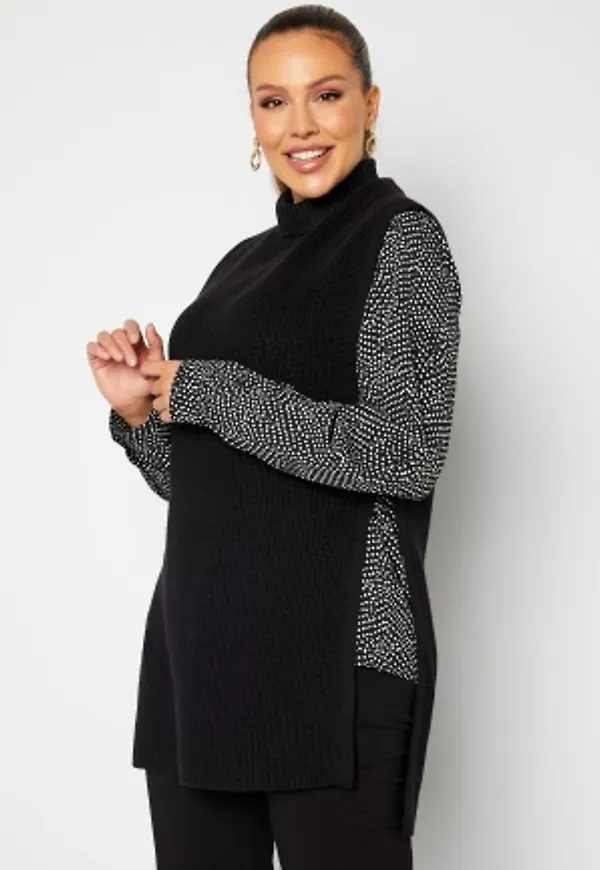 Vero Moda Curve Myrna SL Highneck Vest Black 48/50