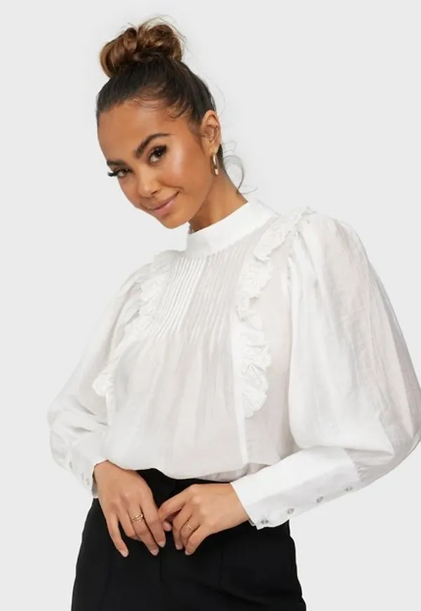 Co'couture Lisissa Frill Blouse Vardagsblusar White