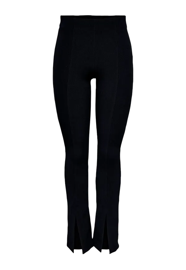 Only - Leggings onlLeonie MW Front Slit Rib Legging - Svart